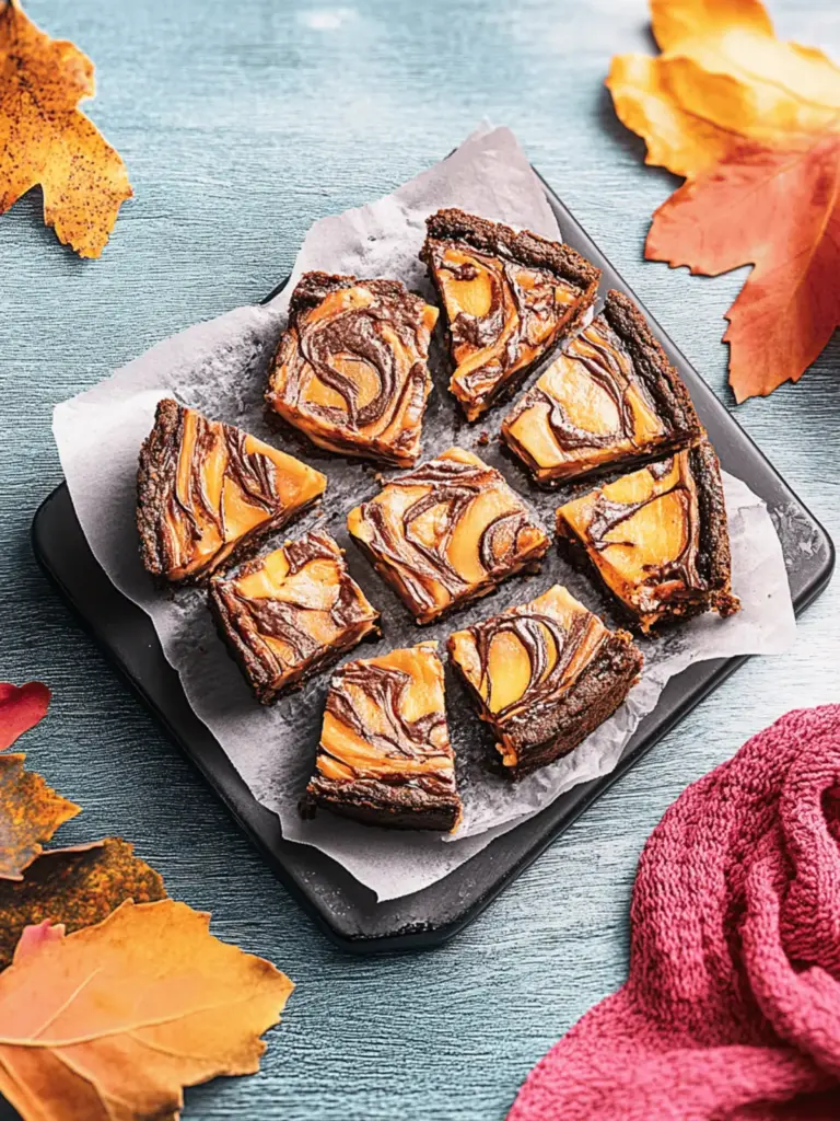 Kürbis Cheesecake Brownies für den perfekten Herbst