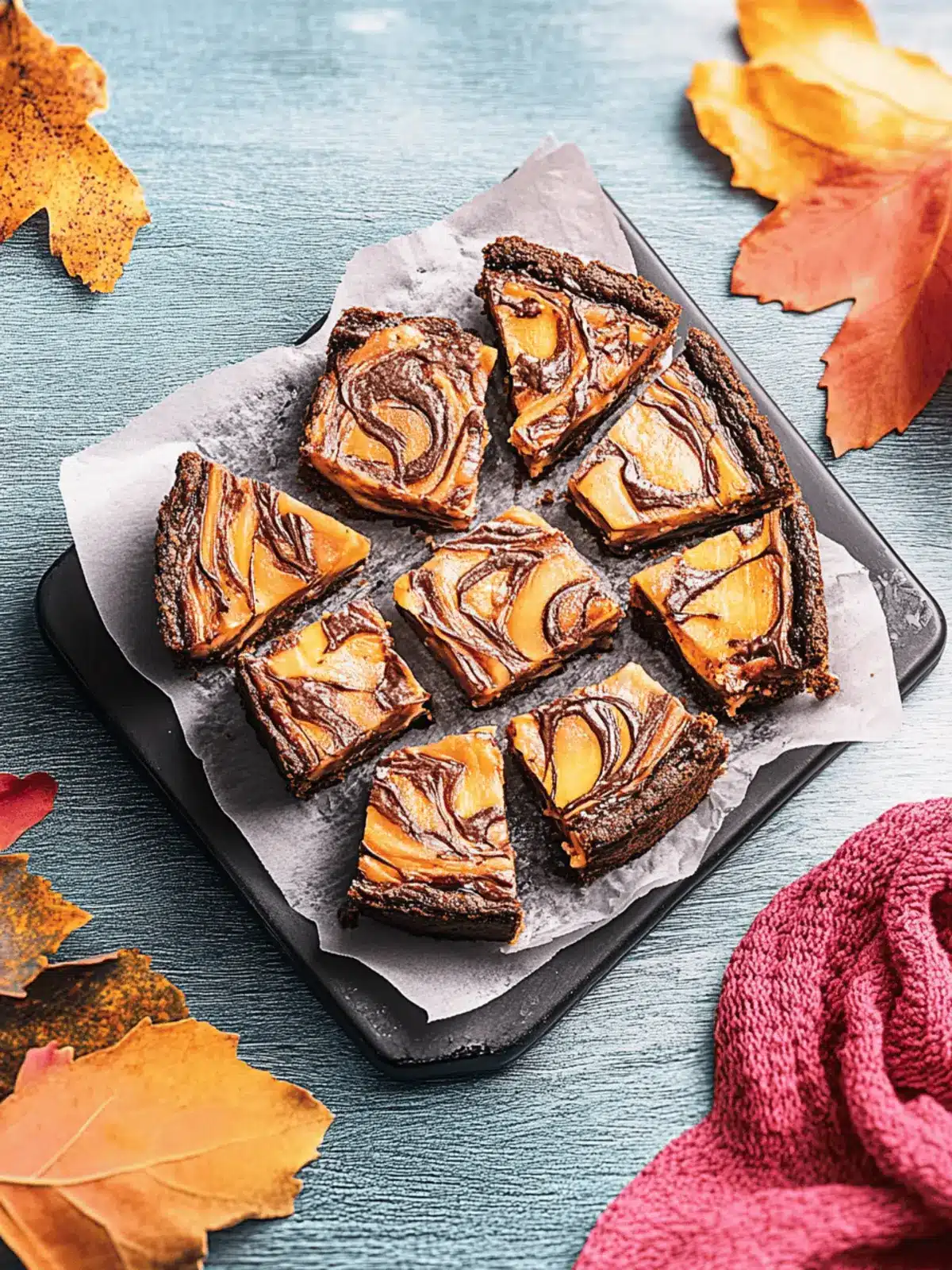 Kürbis Cheesecake Brownies für den perfekten Herbst