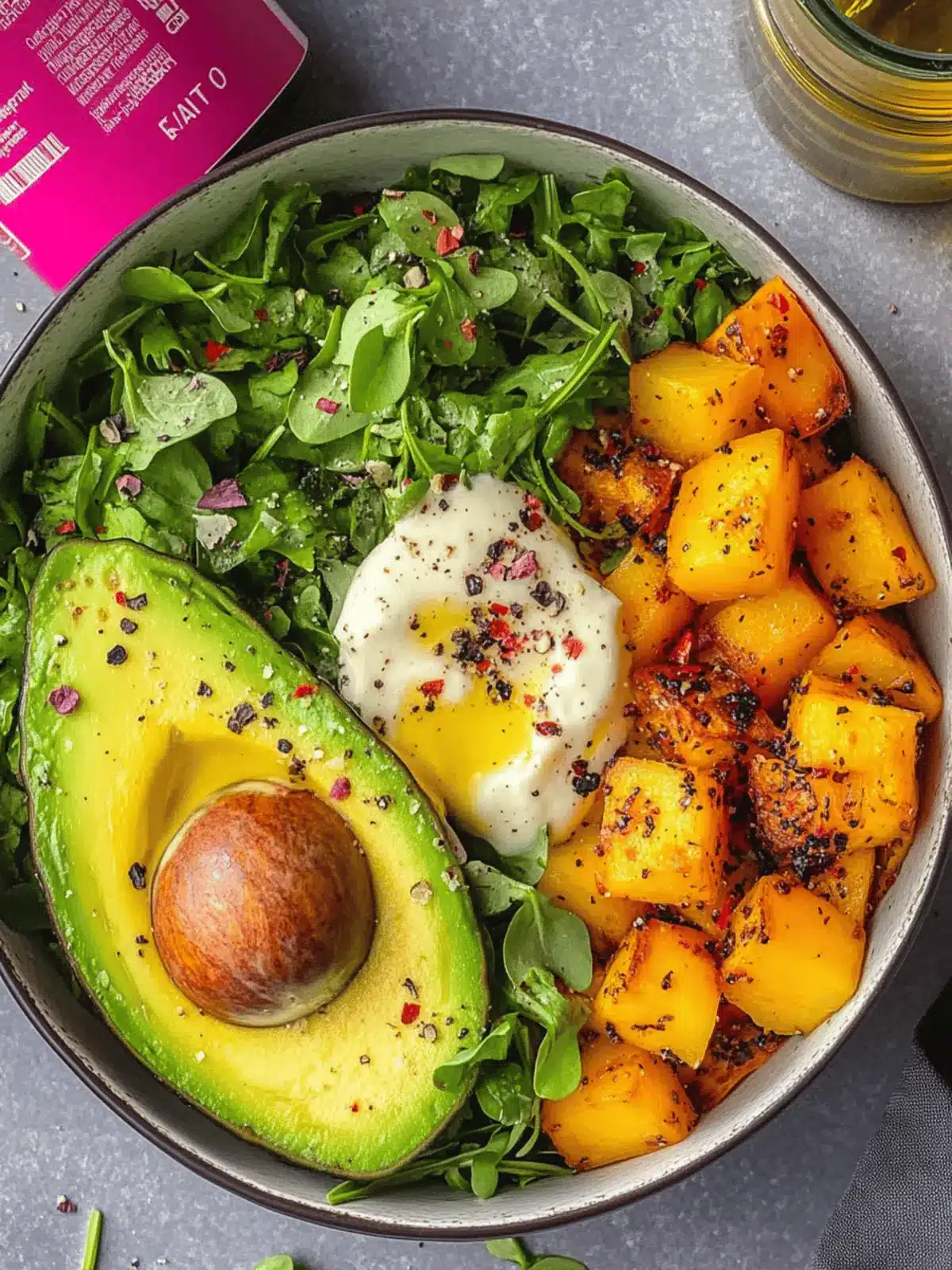 Kartoffel Bowl mit Gemüse und Avocado