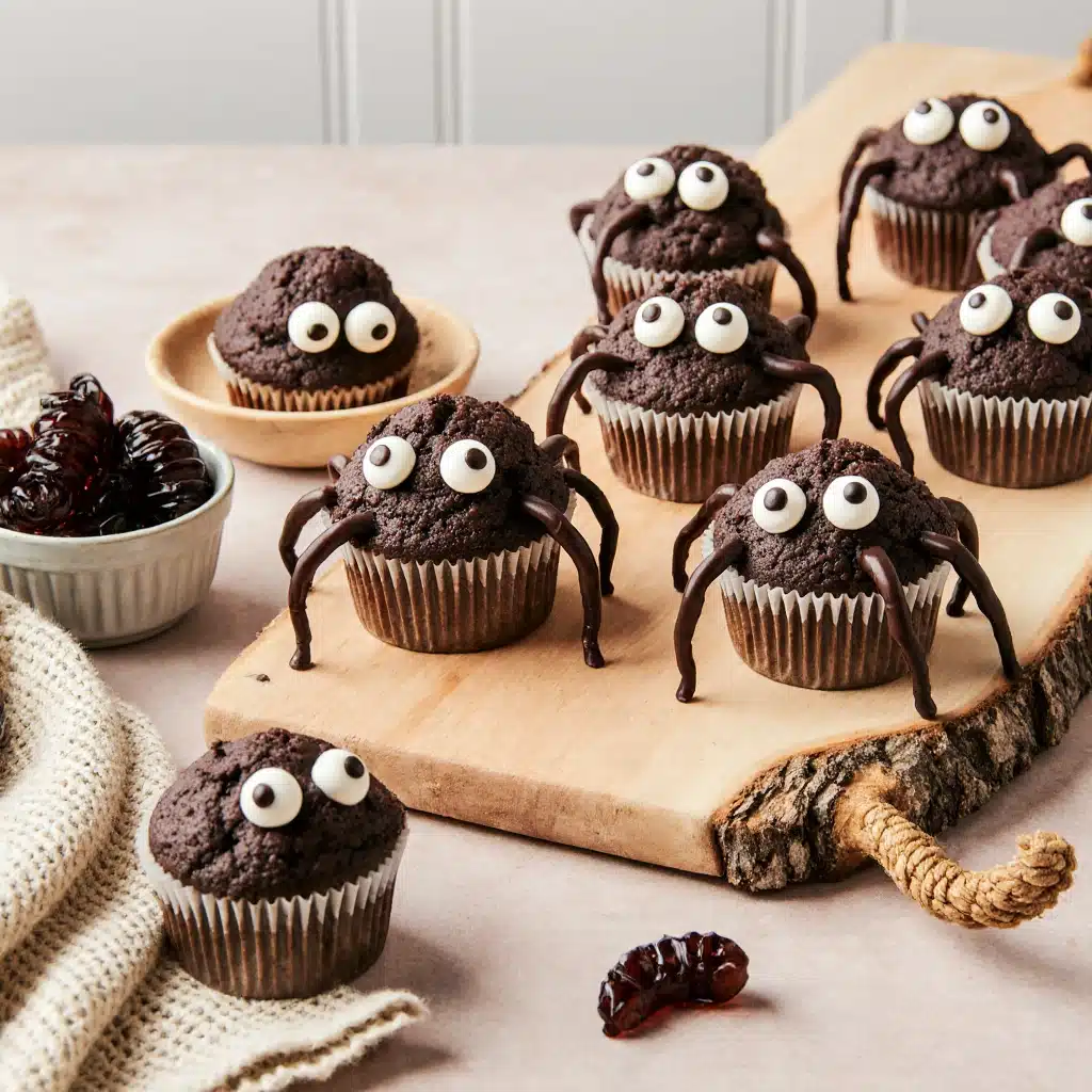Spinnen Muffins für ein schauriges Halloween
