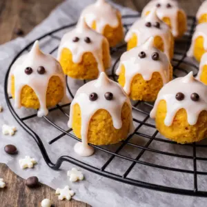 Halloween-Gespenster: Süße Kürbis-Leckereien für Kids