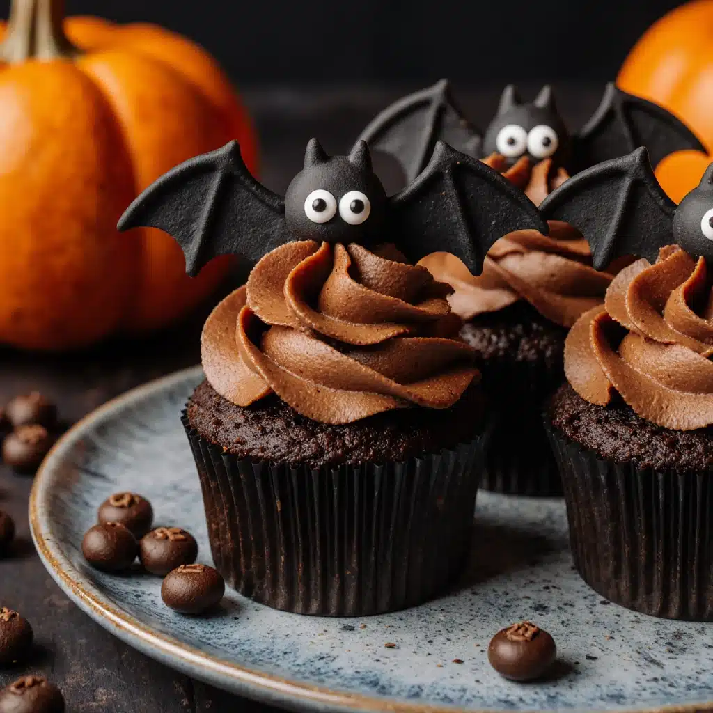 Halloween Fledermaus Cupcakes für deine Partynacht