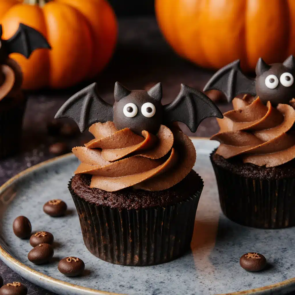 Halloween Fledermaus Cupcakes für deine Partynacht