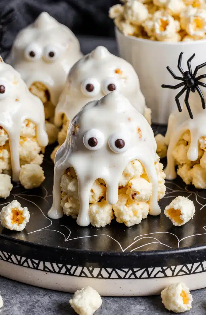 Gespenster-Popcornbälle für Halloween: Einfach und Lecker