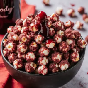 Blutroter Samt-Popcorn für die perfekte Halloween-Party