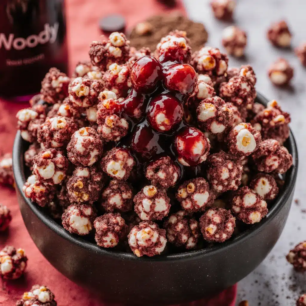 Blutroter Samt-Popcorn für die perfekte Halloween-Party
