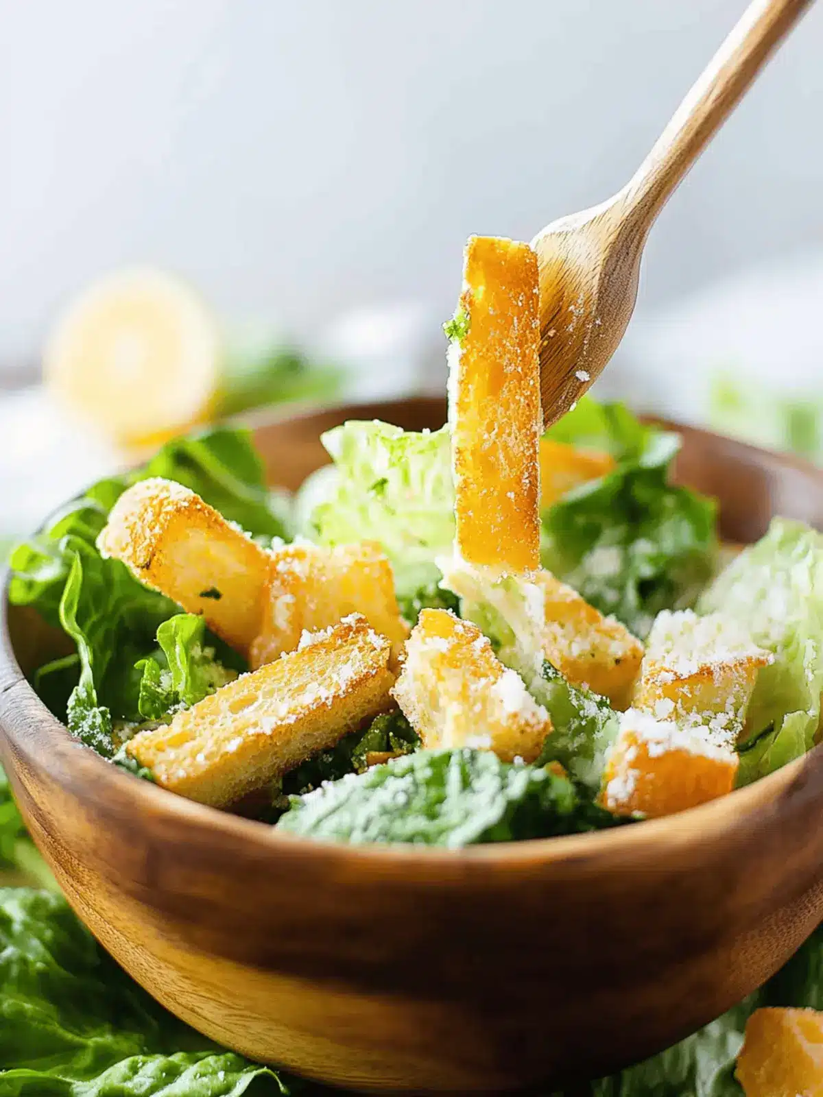 Leckere Caesar-Salat mit cremigem Dressing 3 Caesar-Salat