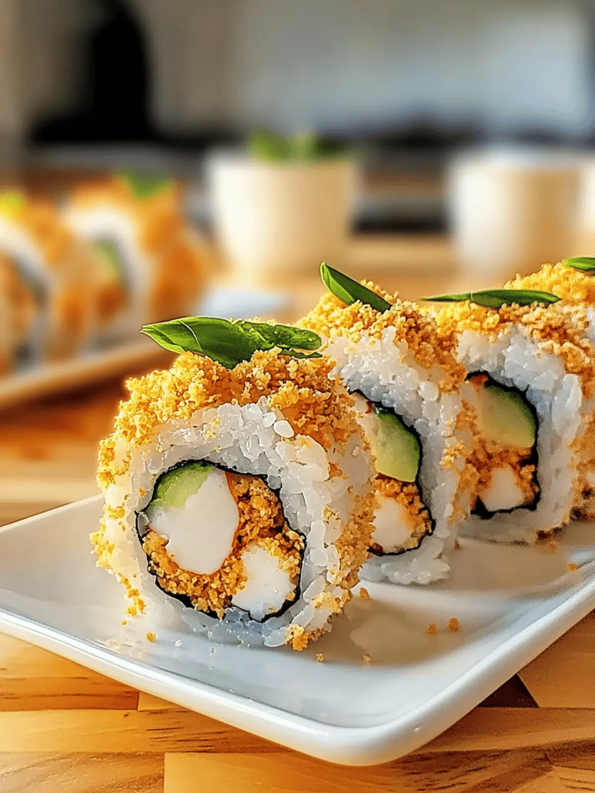 Unwiderstehlicher Crunchy Roll Sushi für Zuhause 3 Unwiderstehlicher Crunchy Roll Sushi