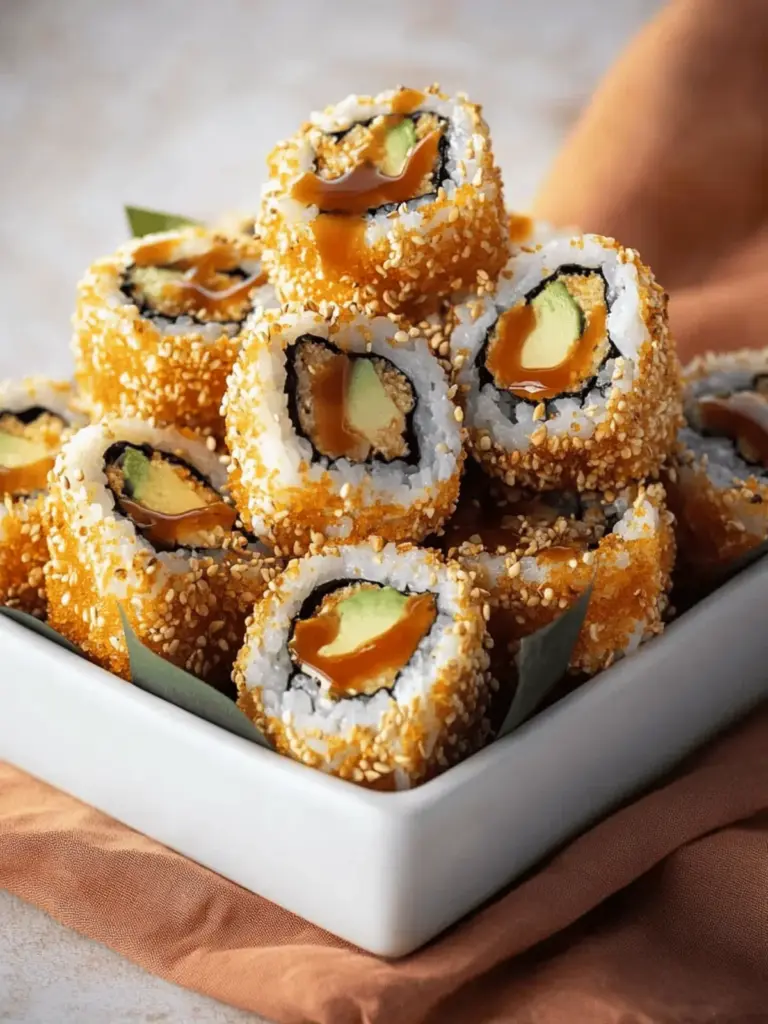 Gebackene Sushi-Rollen