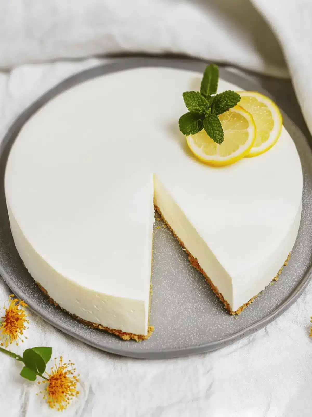 Zitronen-Käsekuchen ohne Backen