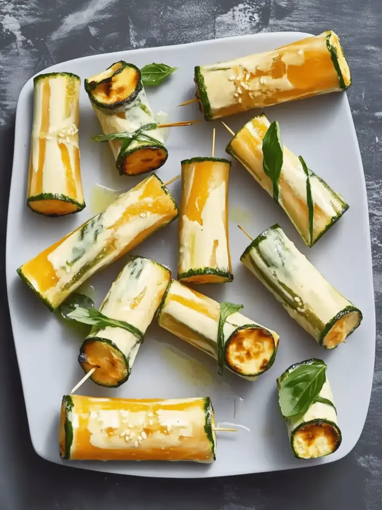 Zucchini-Frischkäse-Röllchen