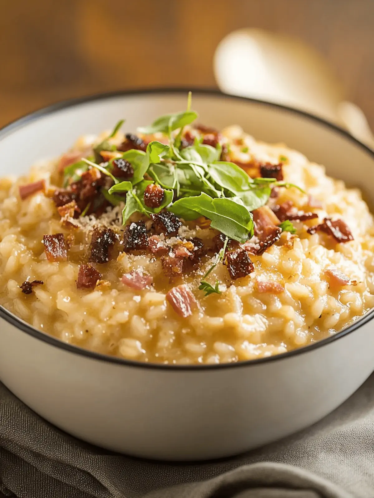 Unglaubliches Ultimatives Kürbisrisotto mit Speck & Parmesan