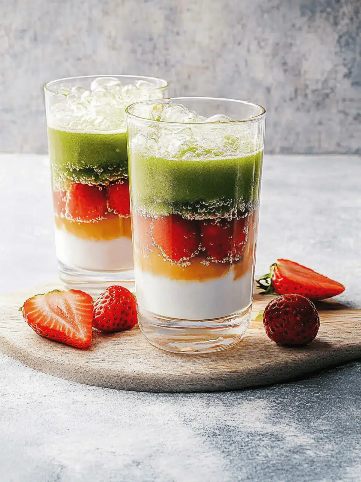 Erdbeer-Matcha-Latte
