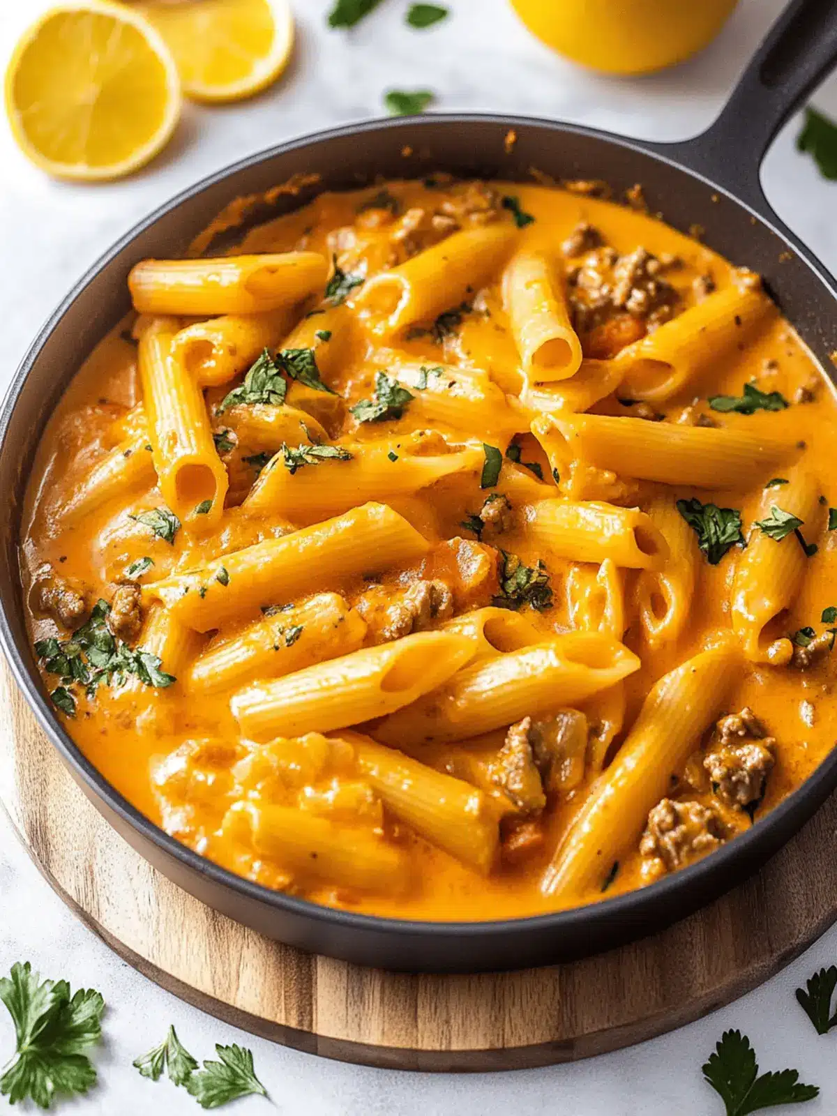 Cremige Kürbisnudeln Rezept