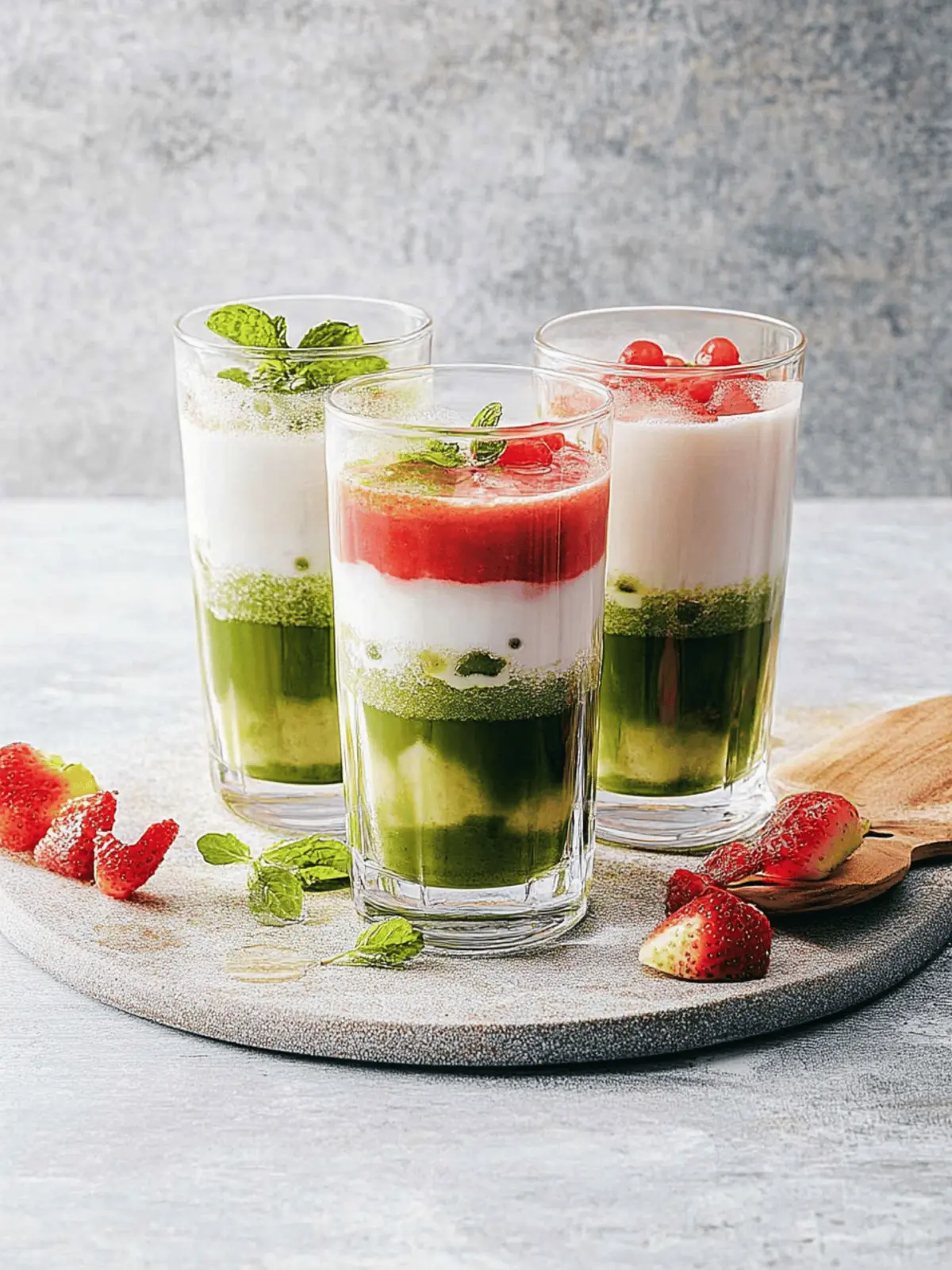Erdbeer-Matcha-Latte