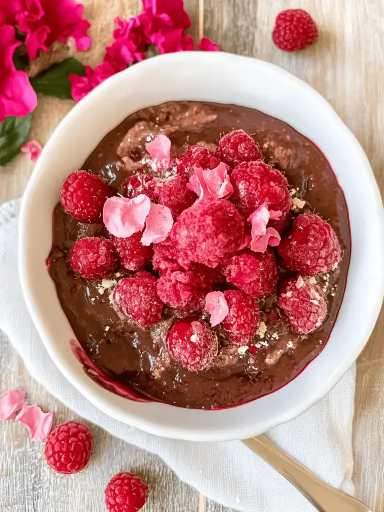 Vegane gebackene Haferflocken mit Himbeeren