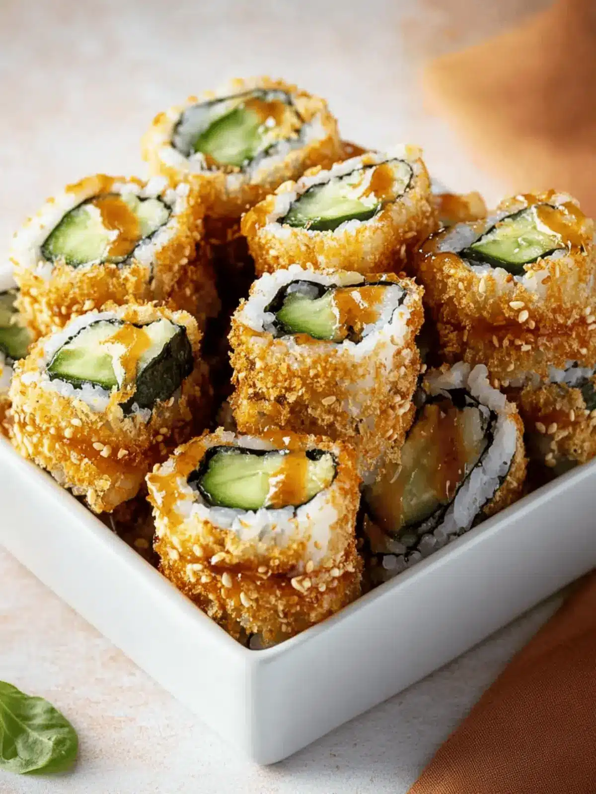 Gebackene Sushi-Rollen