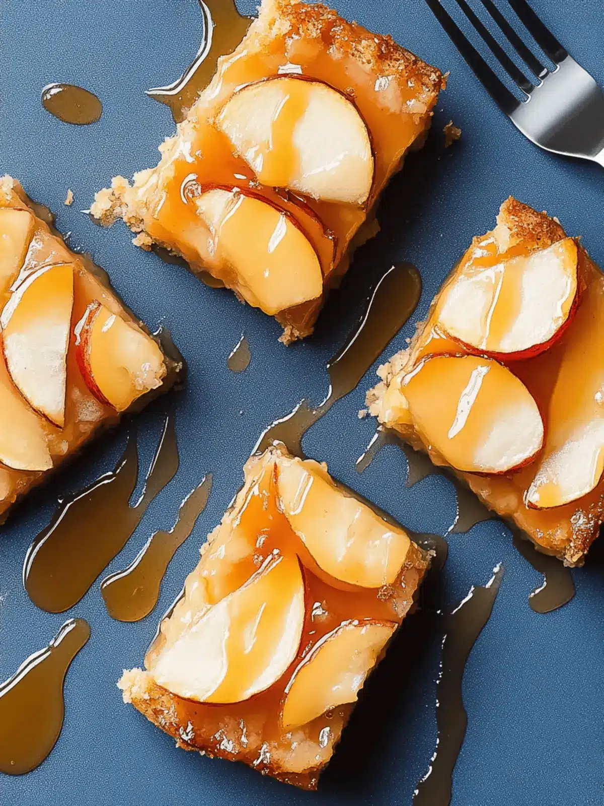 Apfel Blondies mit Karamell für den perfekten Genuss 3 Apfel Blondies