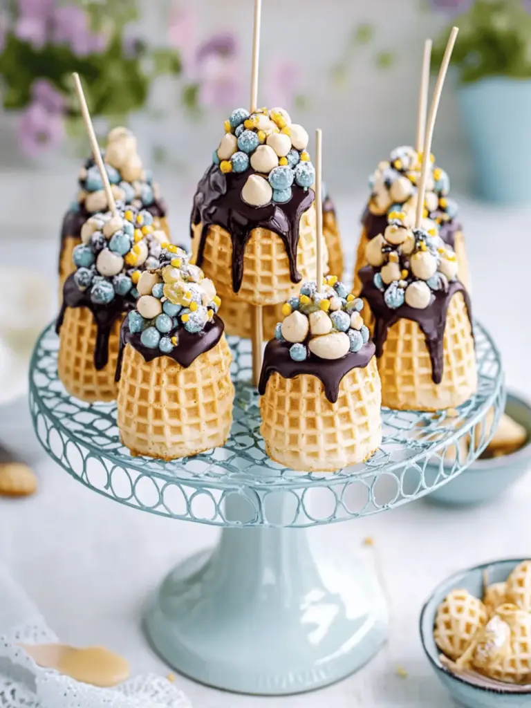 Kuchen im Waffelbecher