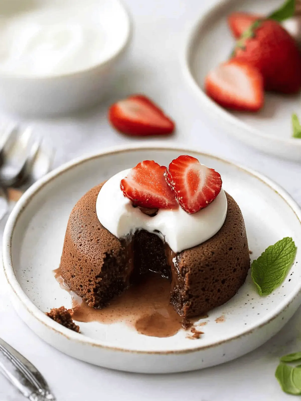 5-Zutaten Nutella Lava Kuchen