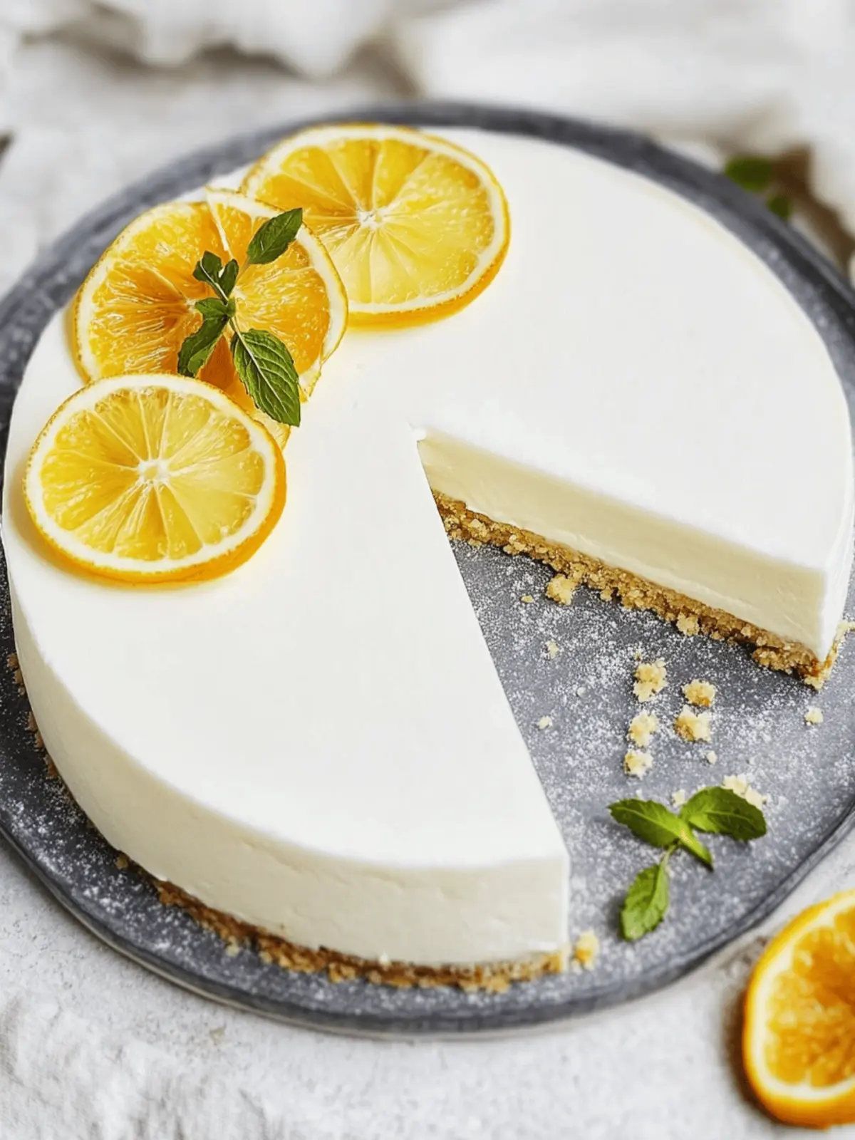 Zitronen-Käsekuchen ohne Backen