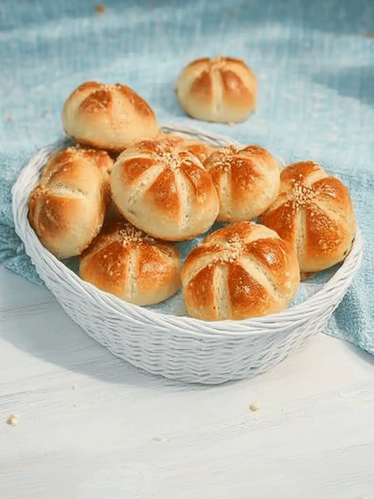 Milchbrötchen. In Kürbisform.