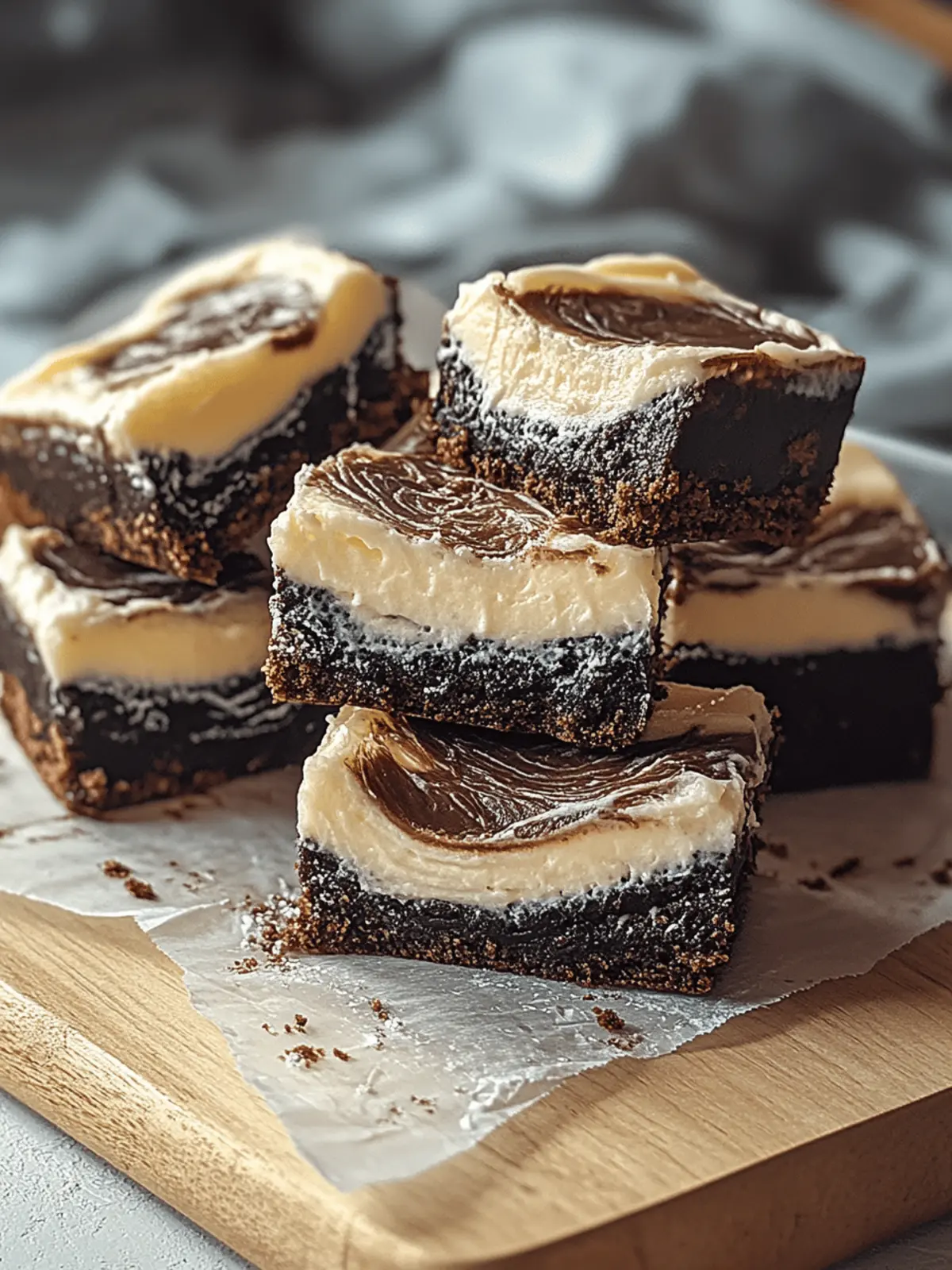 Käsekuchen Brownies mit Frischkäse und Schokolade