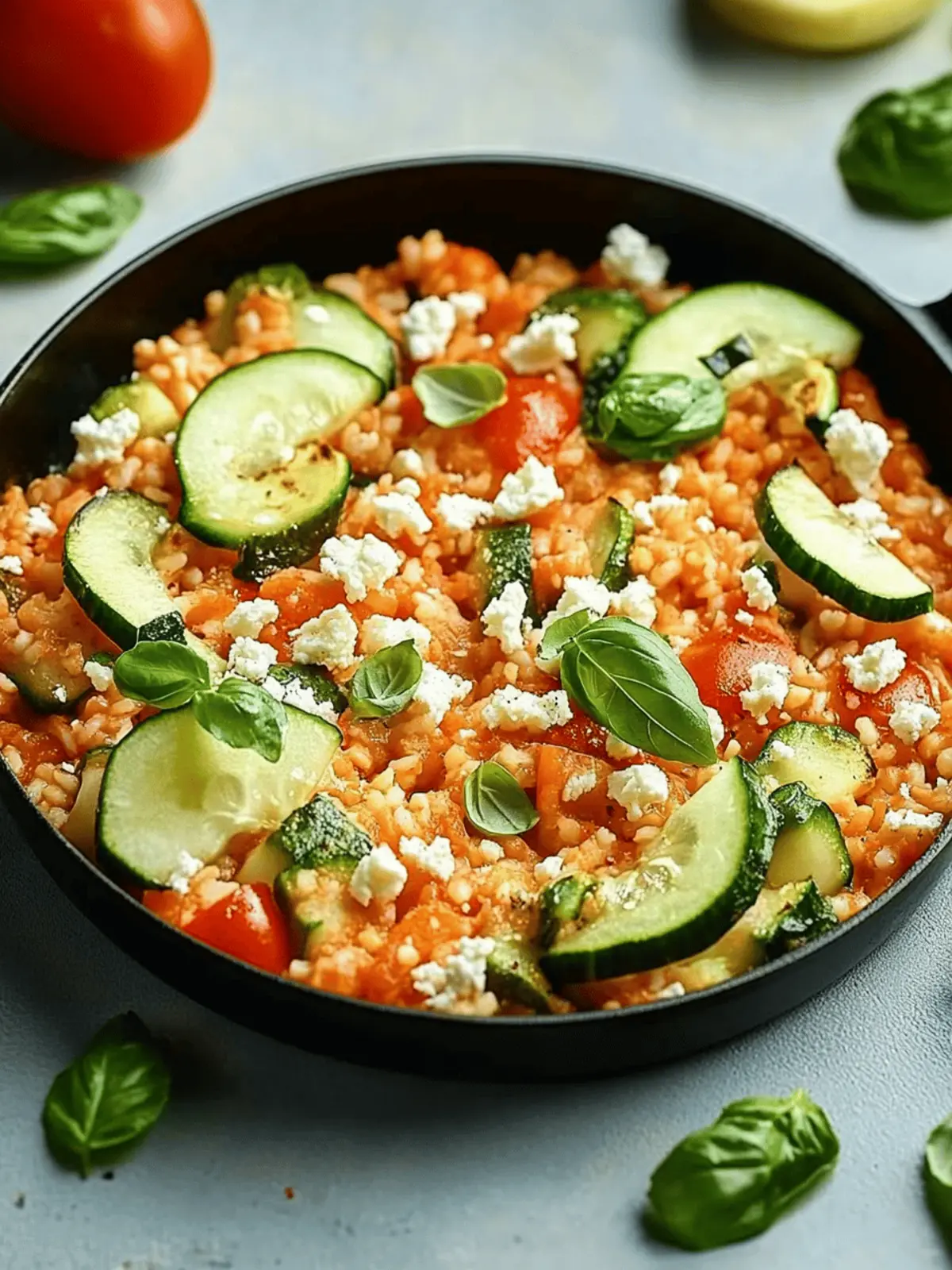 Zucchini Reis Pfanne