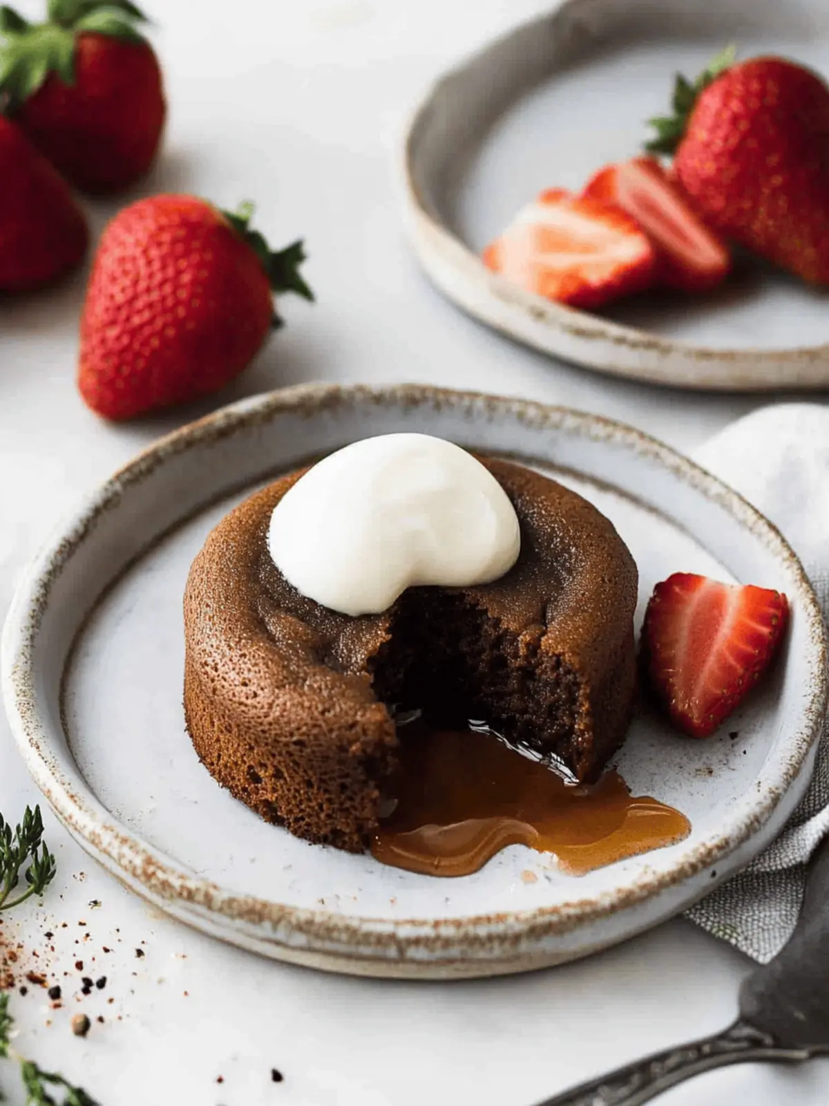 5-Zutaten Nutella Lava Kuchen