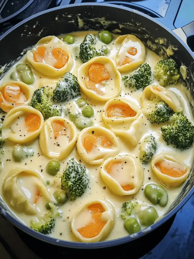Cremige Gemüse-Tortellini Pfanne