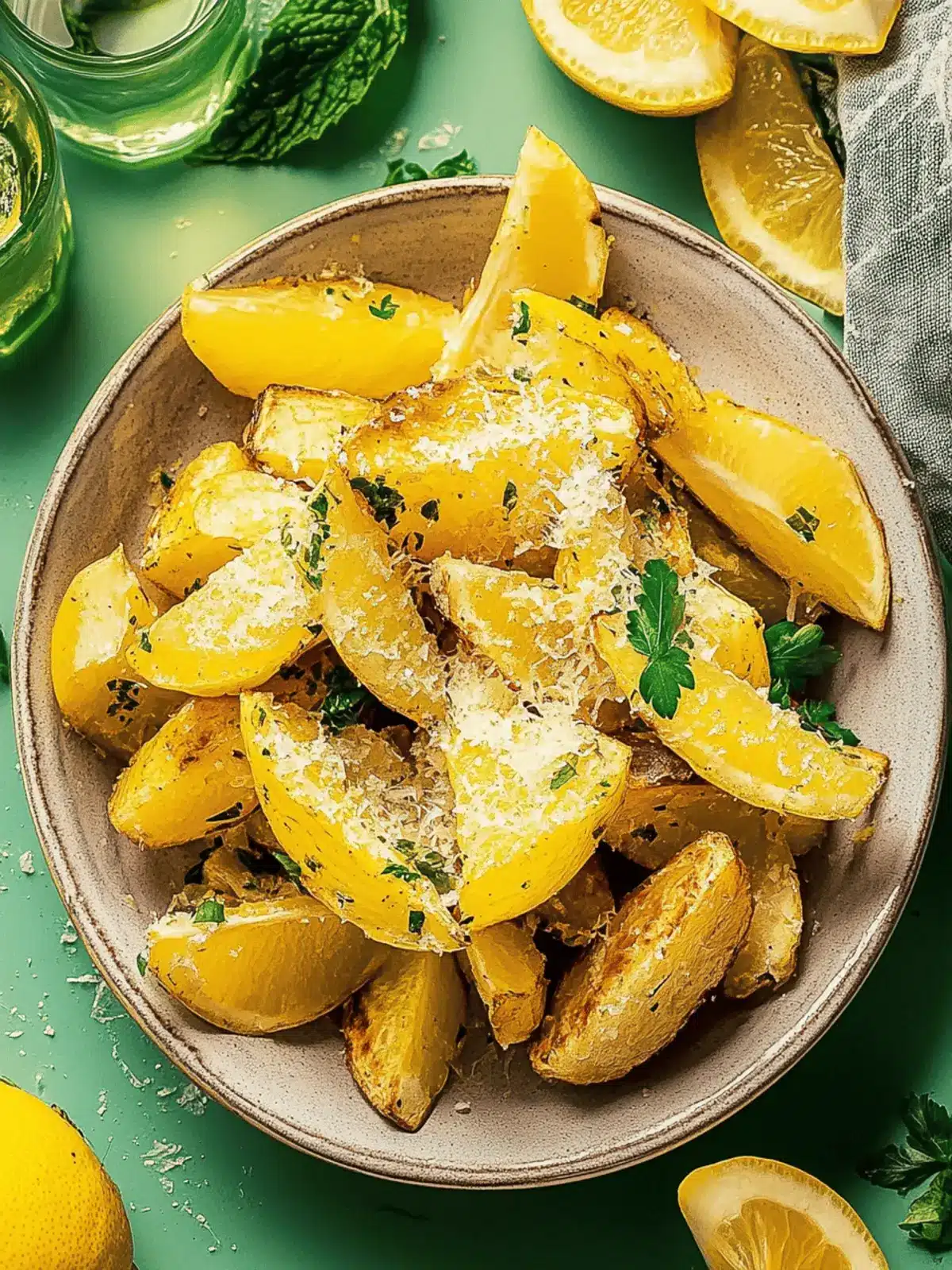 Zitronen Parmesan Kartoffeln: Ein einfaches Genussrezept 4 Zitronen Parmesan Kartoffeln