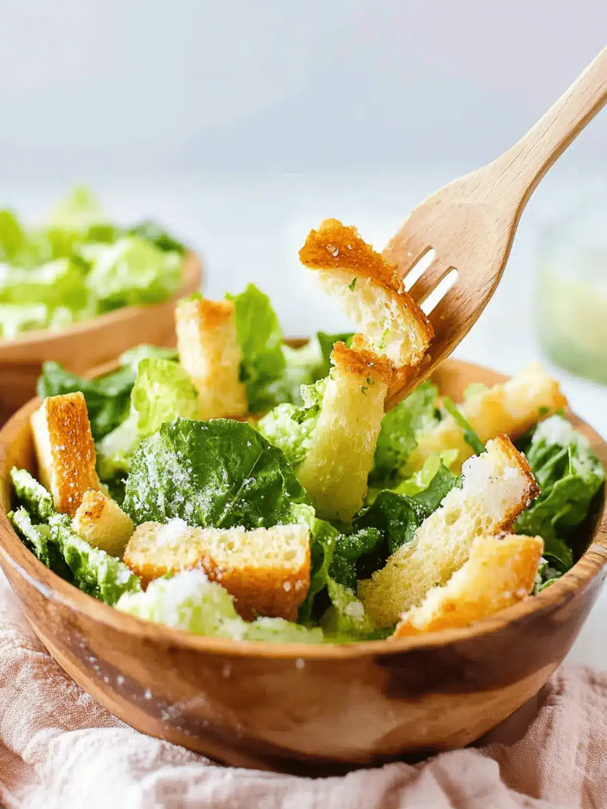 Leckere Caesar-Salat mit cremigem Dressing 5 Caesar-Salat