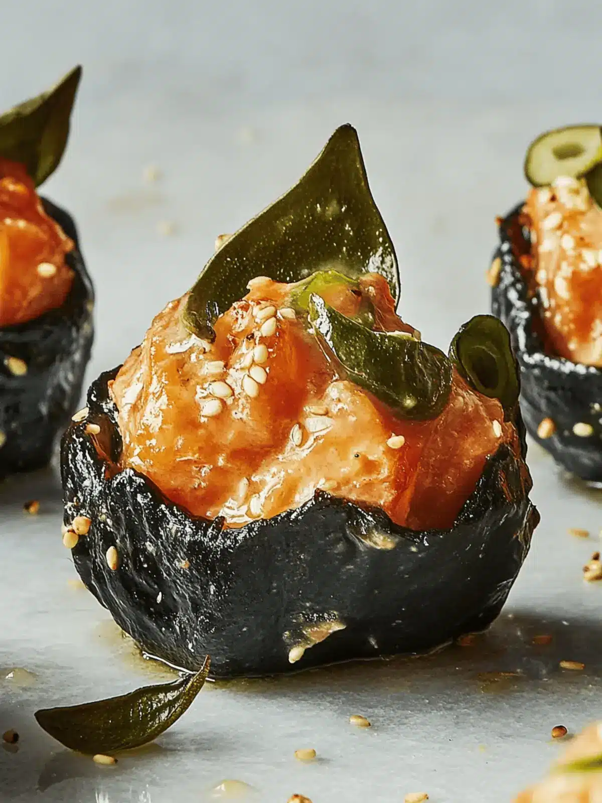 Gebackene Lachs Sushi Becher