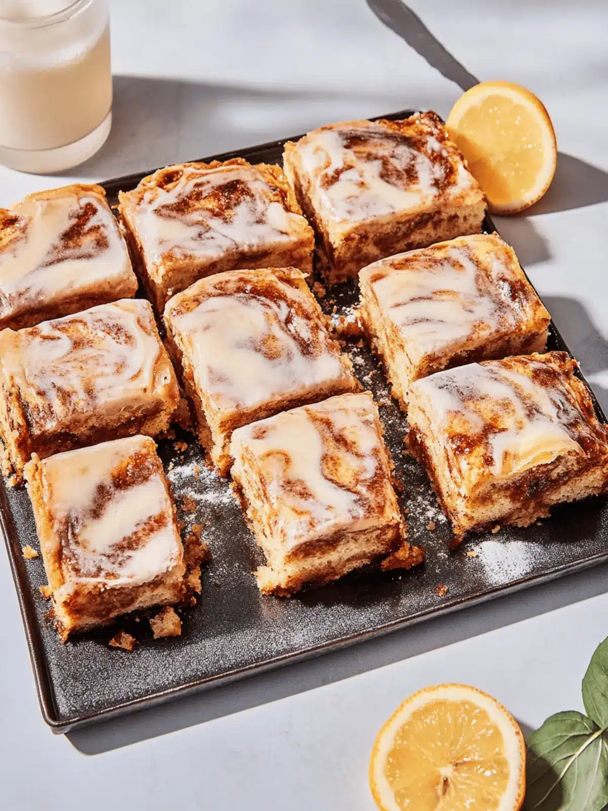 Zimtschnecken Kuchen ohne Hefe vom Blech