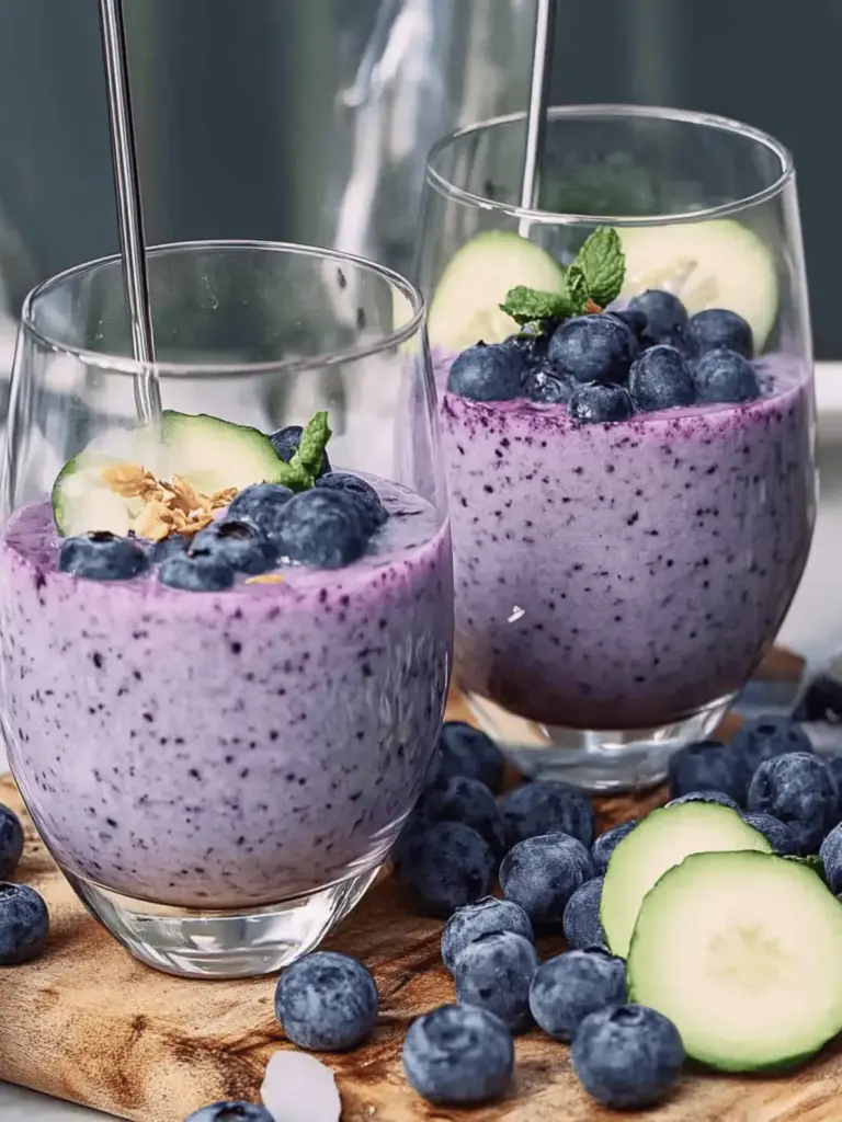 Blaubeere und grüner Tee Smoothie