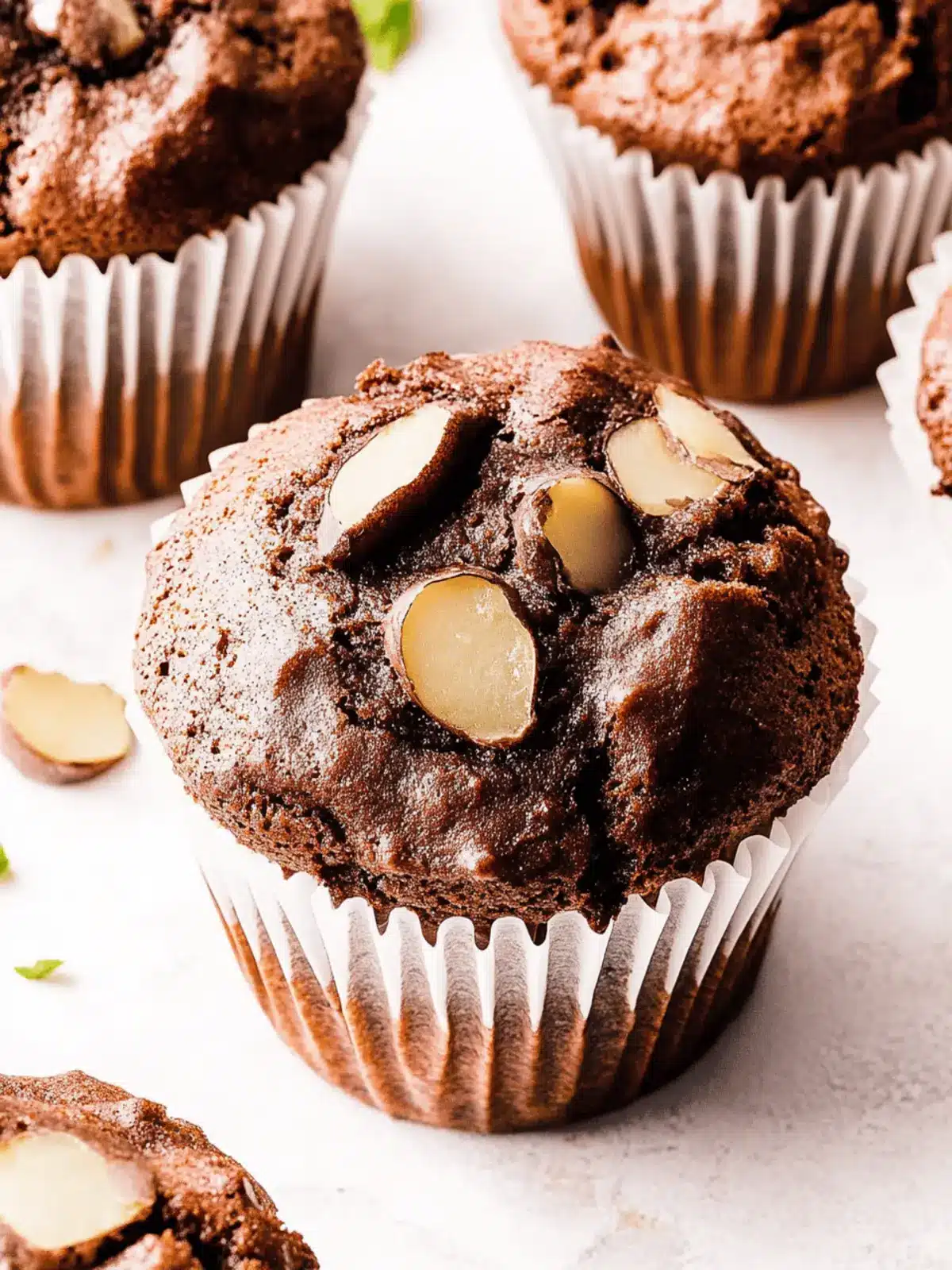 Doppelte Schokoladenstückchen Muffins