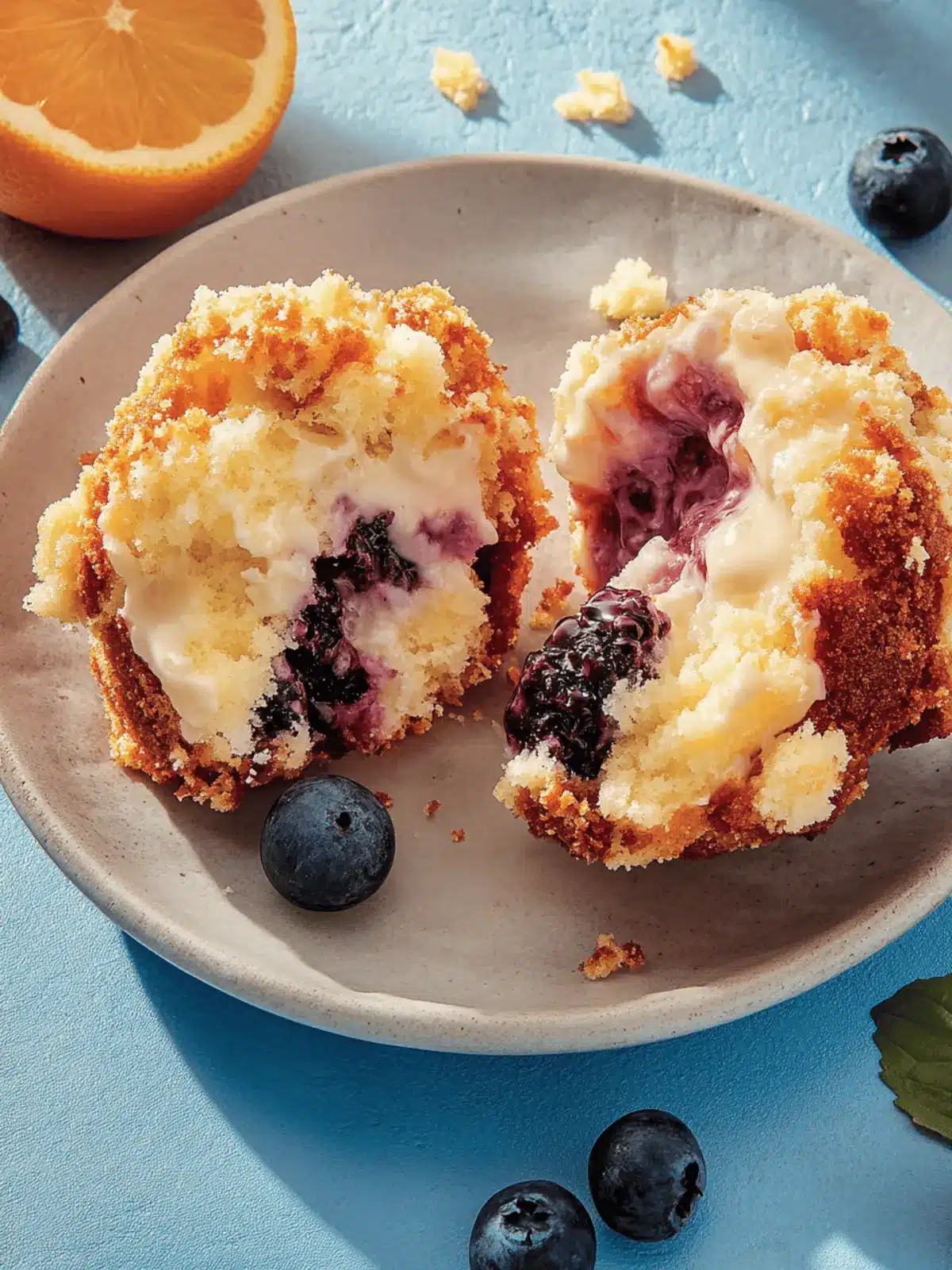 Blaubeer-Käsekuchen-Crumble-Muffins für Genießer 2 Blaubeer-Käsekuchen-Crumble-Muffins