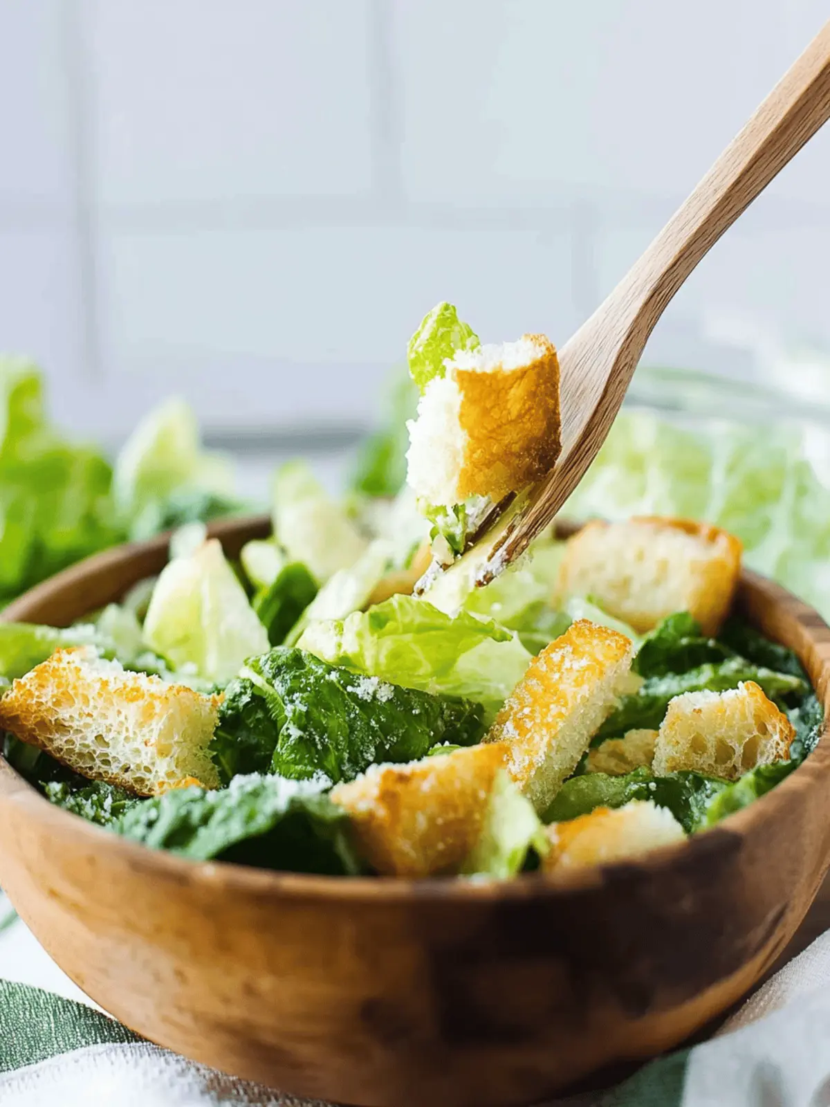 Leckere Caesar-Salat mit cremigem Dressing 2 Caesar-Salat