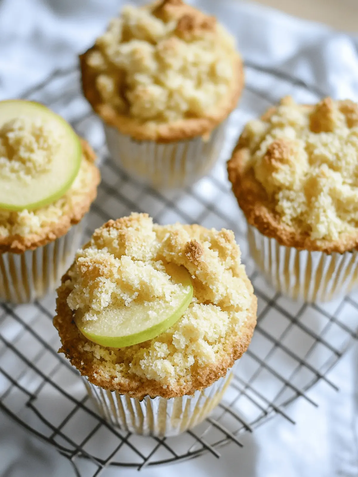 Apfel-Muffins mit knusprigen Streuseln