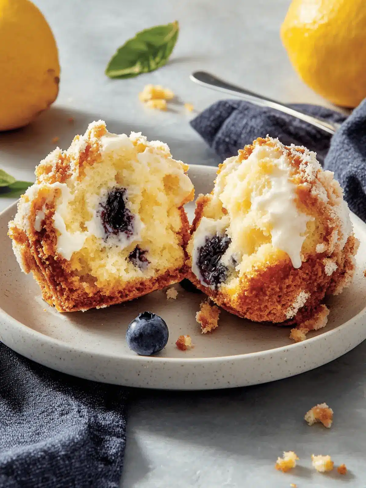 Blaubeer-Käsekuchen-Crumble-Muffins für Genießer 4 Blaubeer-Käsekuchen-Crumble-Muffins