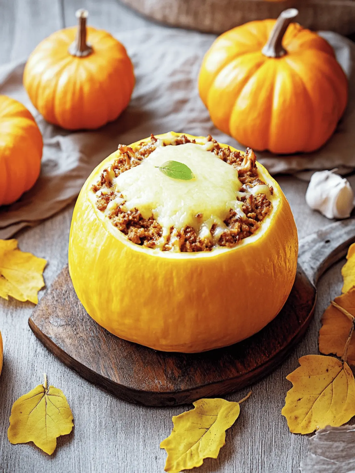 Gefüllter Kürbis mit Hackfleisch