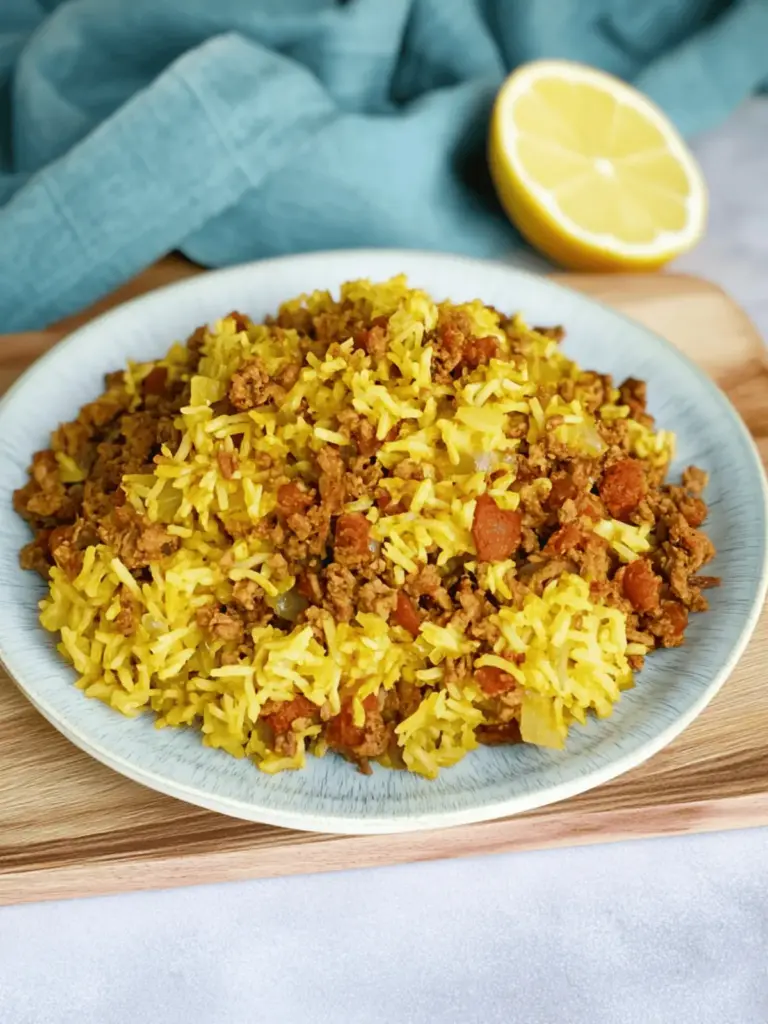 Curryreis mit Hackfleisch