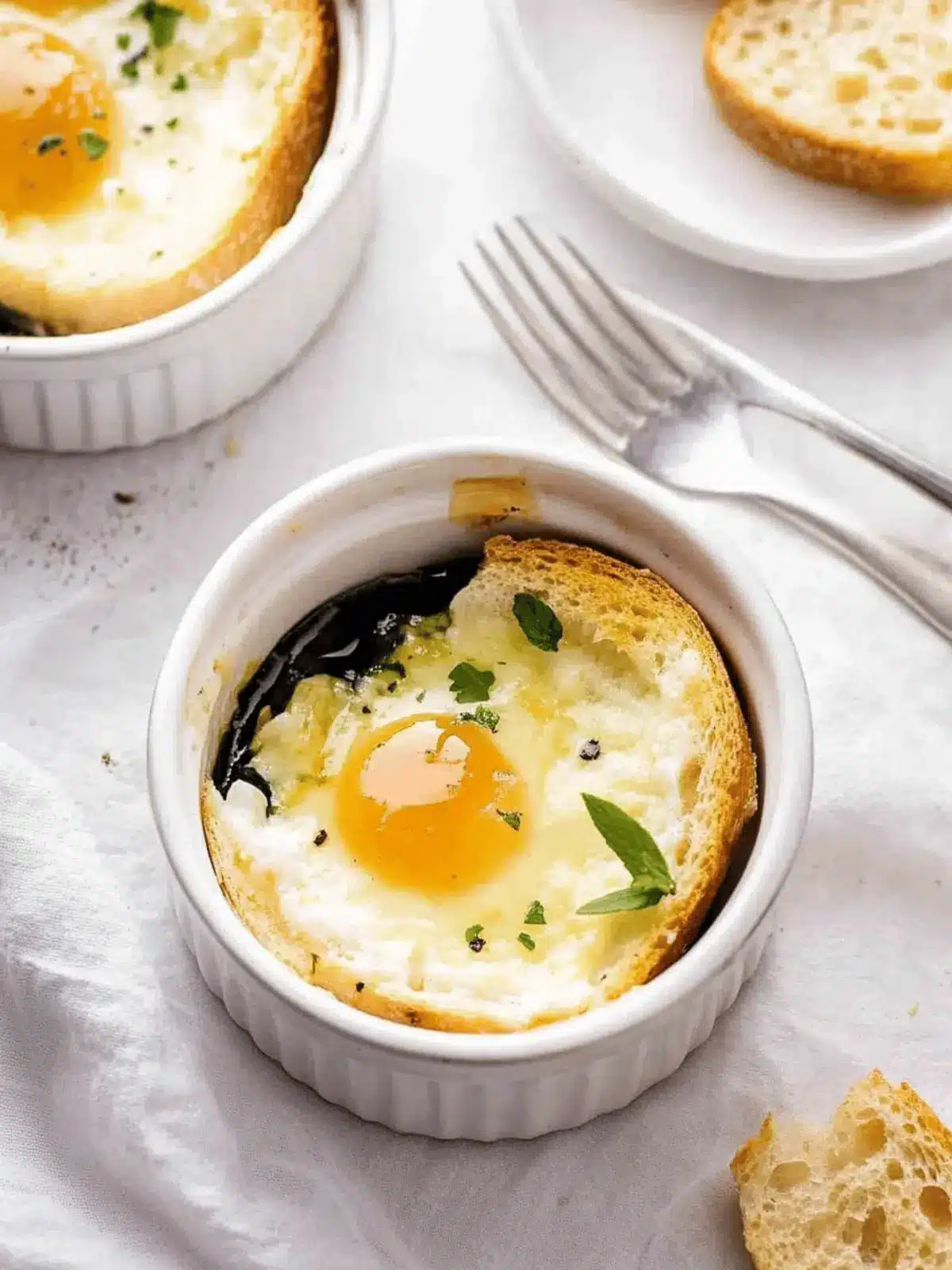 Überbackene Eier mit Spinat und Champignons genießen 2 Überbackene Eier mit Spinat und Champignons