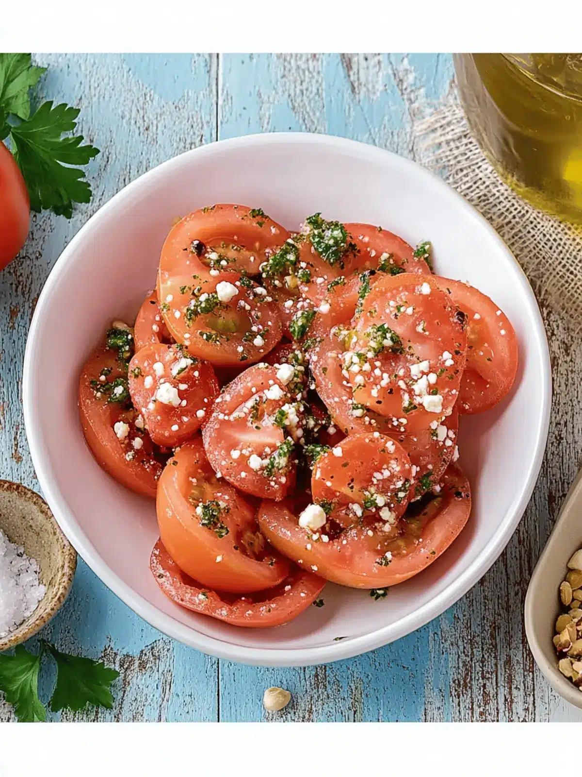 Tomatensalat mit Zwiebeln