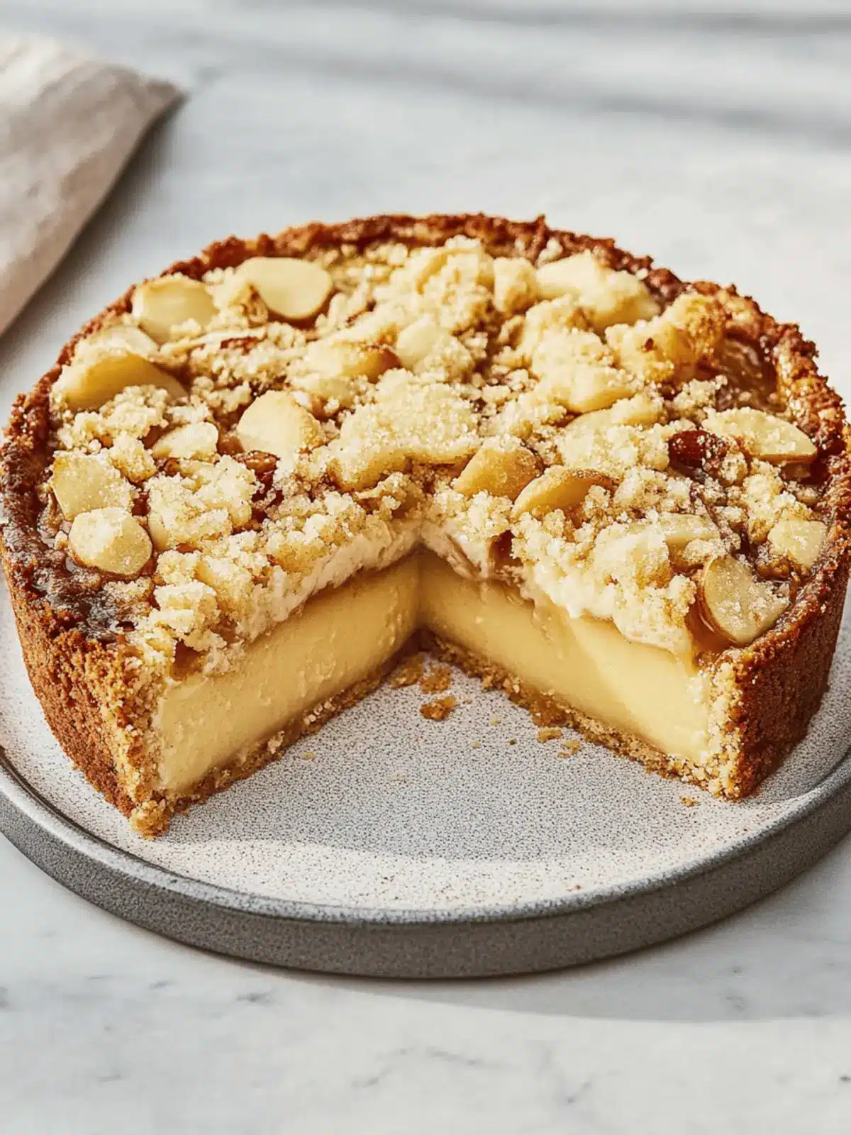 Apple cake with pudding