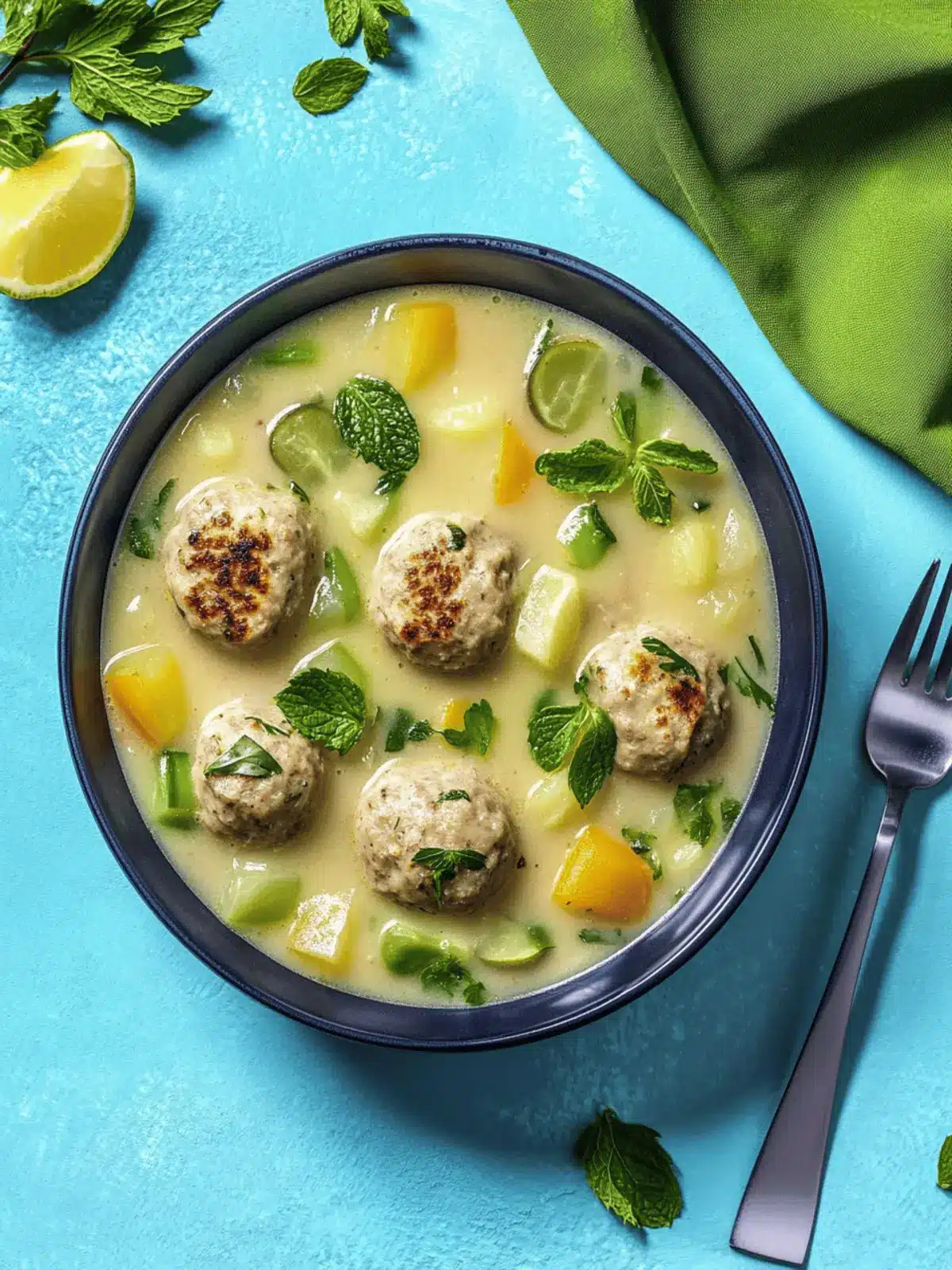 Kohlrabi Suppentopf mit Hackbällchen für die Familie 4 Kohlrabi Suppentopf mit Hackbällchen