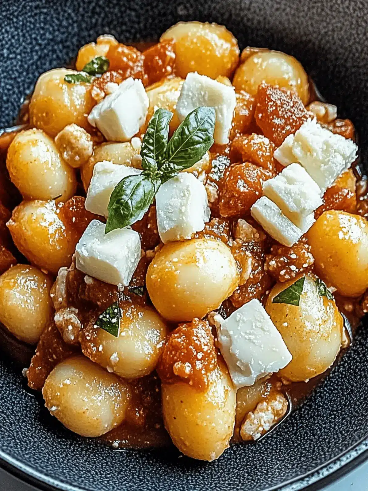 Ein Topf Gnocchi mit Hackfleisch & Feta