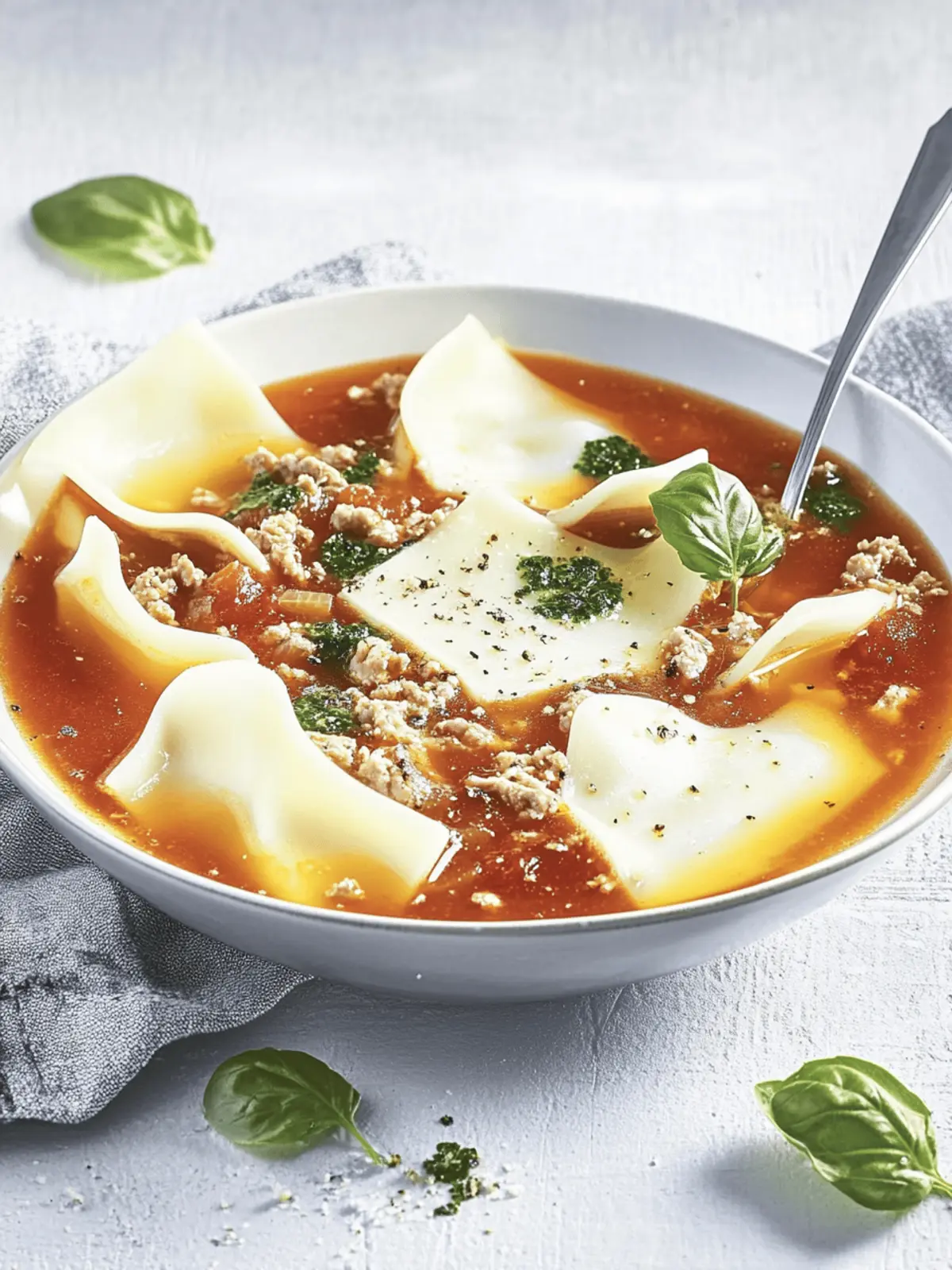 Lasagnesuppe für die Seele: Einfach und lecker 2 Lasagnesuppe