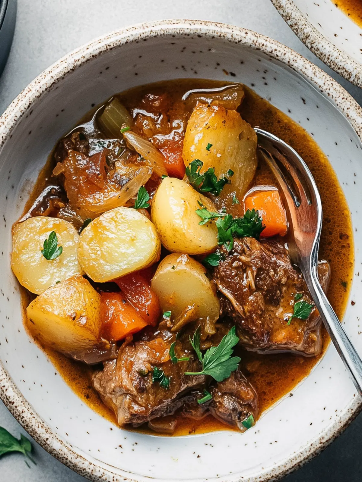 Omas einfacher Rindereintopf mit Kartoffeln und Möhren 2 Omas einfacher Rindereintopf mit Kartoffeln und Möhren