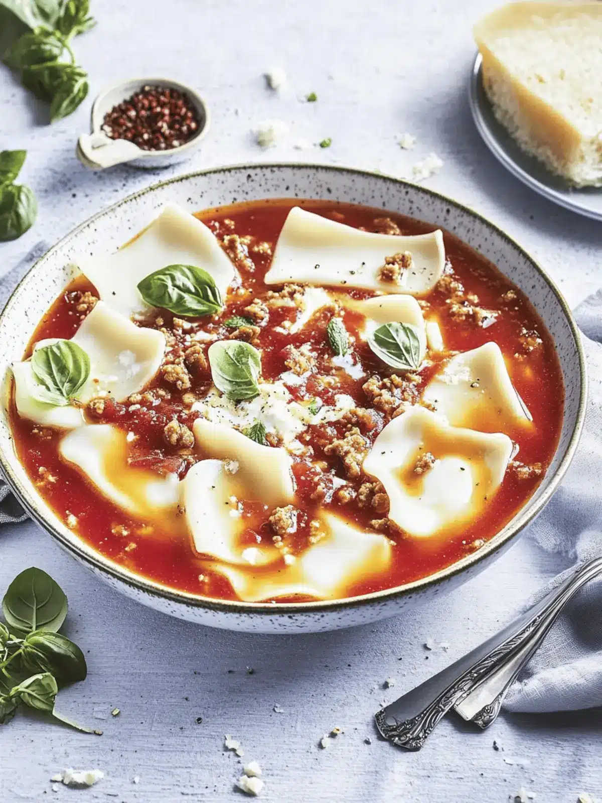 Lasagnesuppe für die Seele: Einfach und lecker 3 Lasagnesuppe